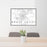 24x36 Grass Valley California Map Print Lanscape Orientation in Classic Style Behind 2 Chairs Table and Potted Plant