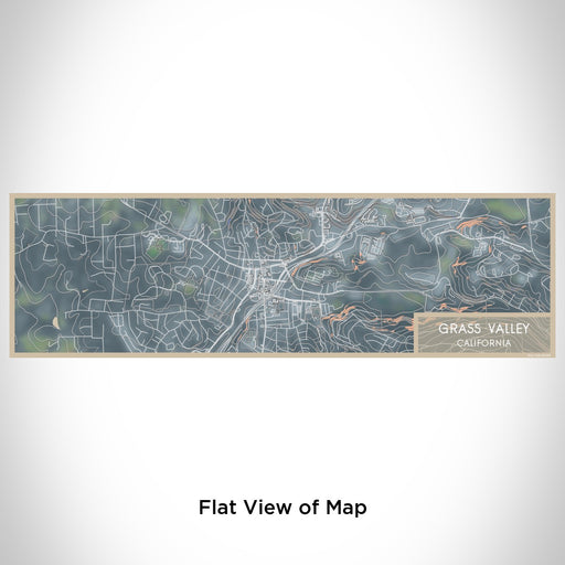 Flat View of Map Custom Grass Valley California Map Enamel Mug in Afternoon