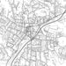 Grass Valley California Map Print in Classic Style Zoomed In Close Up Showing Details