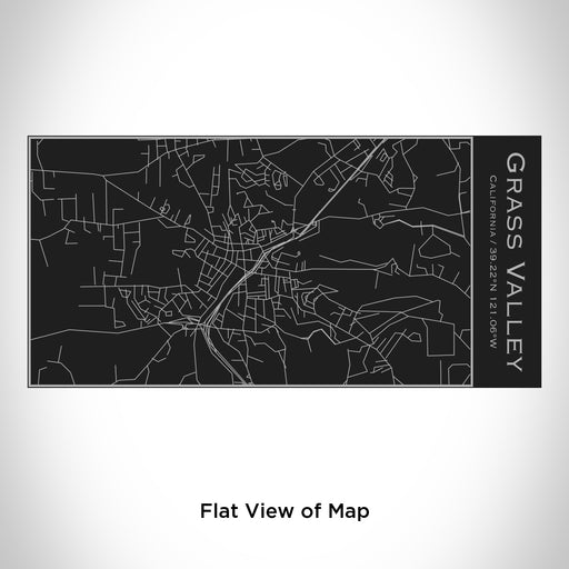 Rendered View of Grass Valley California Map Engraving on 17oz Stainless Steel Insulated Cola Bottle in Black