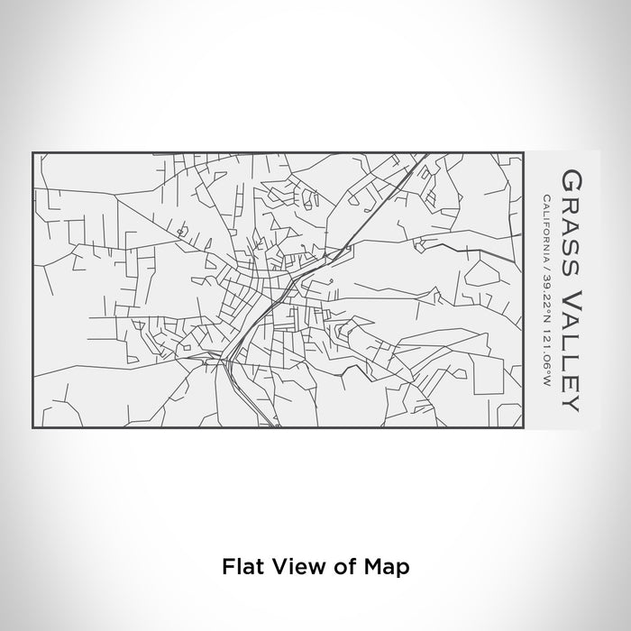 Rendered View of Grass Valley California Map Engraving on 17oz Stainless Steel Insulated Cola Bottle in White