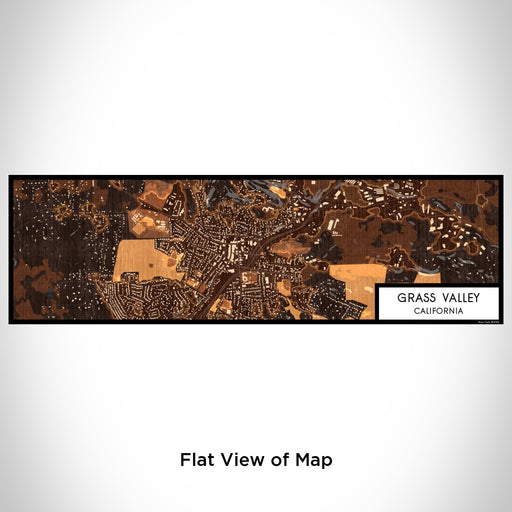Flat View of Map Custom Grass Valley California Map Enamel Mug in Ember