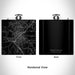 Rendered View of Grass Valley California Map Engraving on 6oz Stainless Steel Flask in Black