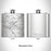 Rendered View of Grass Valley California Map Engraving on 6oz Stainless Steel Flask