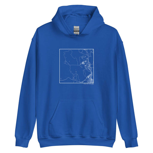Great Salt Lake Utah  Map Unisex Hoodie Sweater with City inscription in Royal Blue