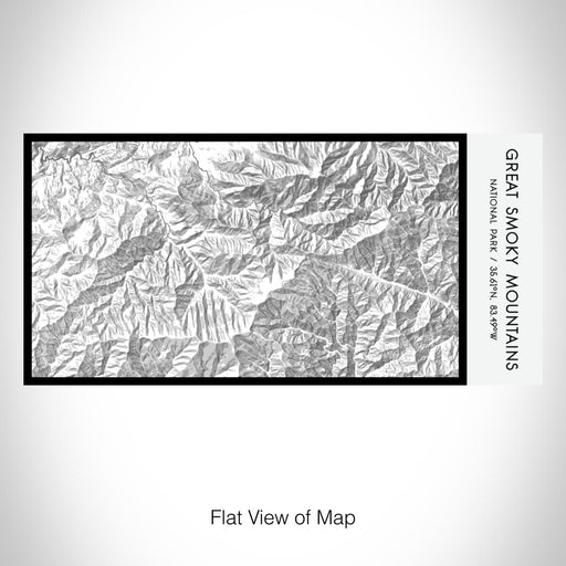 Rendered View of Great Smoky Mountains National Park Map on 17oz Stainless Steel Insulated Bottle with printed classic style map