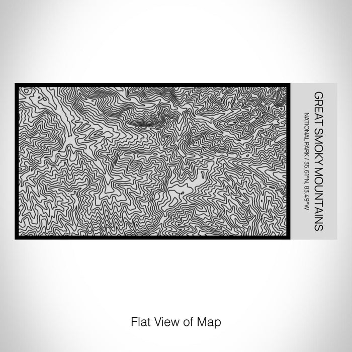 Rendered View of Great Smoky Mountains National Park Map on 17oz Stainless Steel Insulated Cola Bottle in Stainless