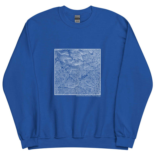 Great Smoky Mountains National Park Topographic  Map Unisex Crewneck Sweater with City inscription in Royal Blue