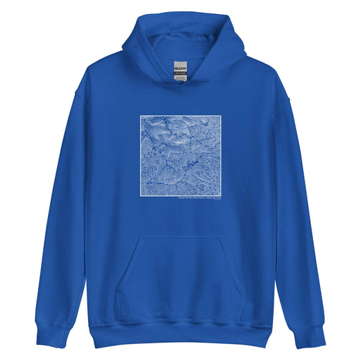 Great Smoky Mountains National Park Topographic  Map Unisex Hoodie Sweater with City inscription in Royal Blue