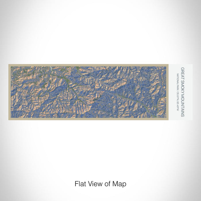 Rendered View of Great Smoky Mountains National Park Map on 10oz Stainless Steel Insulated Cup in Afternoon with Sliding Lid