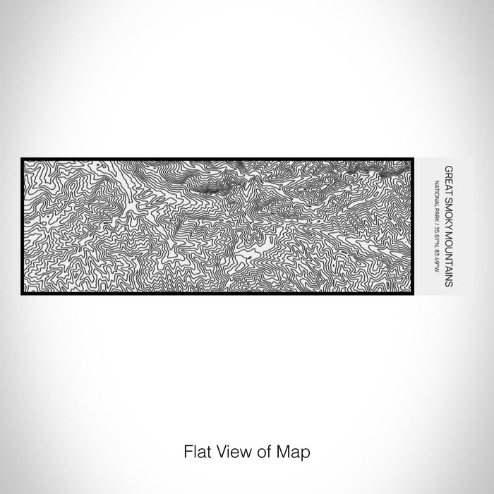 Rendered View of Great Smoky Mountains National Park Map on 10oz Stainless Steel Insulated Cup in Matte White with Sliding Lid