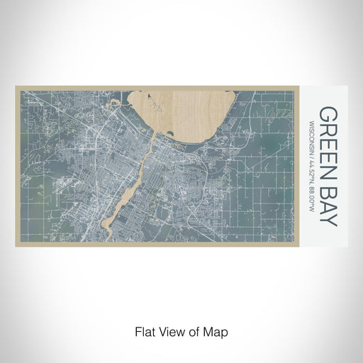 Rendered View of Green Bay Wisconsin Map on 17oz Stainless Steel Insulated Bottle with printed afternoon style map