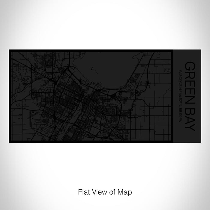 Rendered View of Green Bay Wisconsin Map on 17oz Stainless Steel Insulated Cola Bottle in Stainless in Matte Black