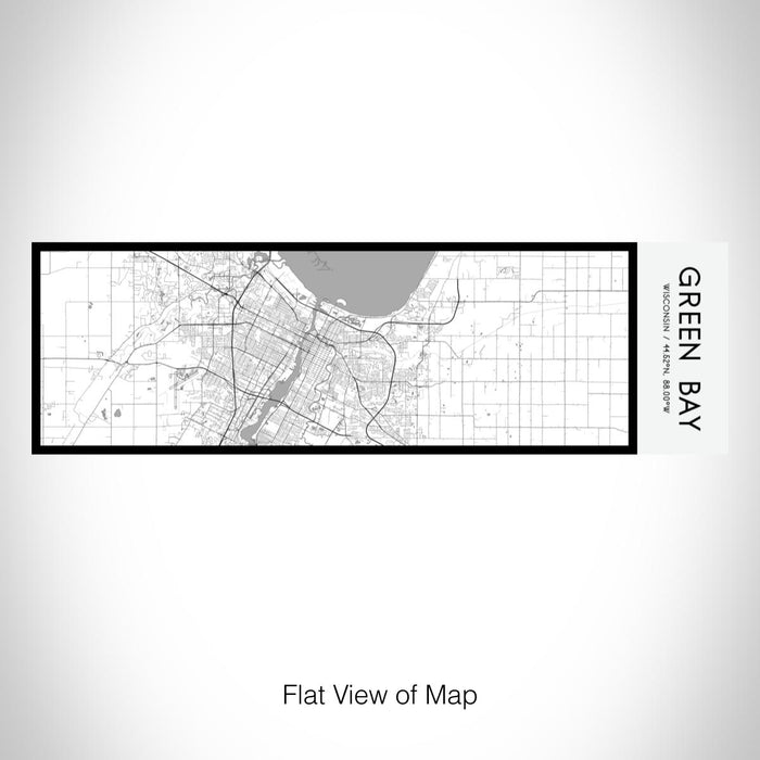 Rendered View of Green Bay Wisconsin Map on 10oz Stainless Steel Insulated Cup in Classic with Sliding Lid