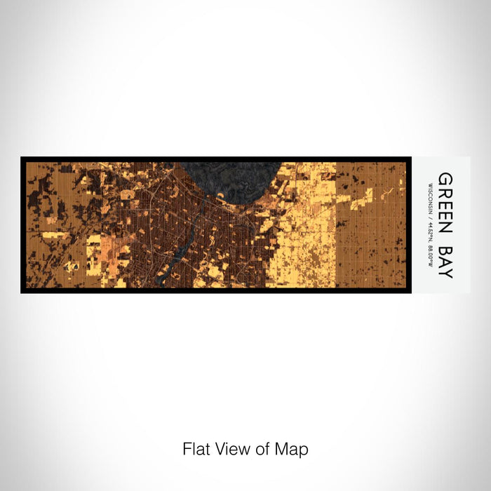 Rendered View of Green Bay Wisconsin Map on 10oz Stainless Steel Insulated Cup in Ember with Sliding Lid