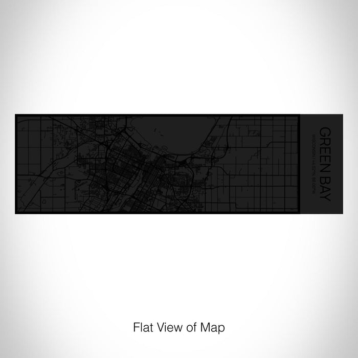 Rendered View of Green Bay Wisconsin Map on 10oz Stainless Steel Insulated Cup in Matte Black with Sliding Lid