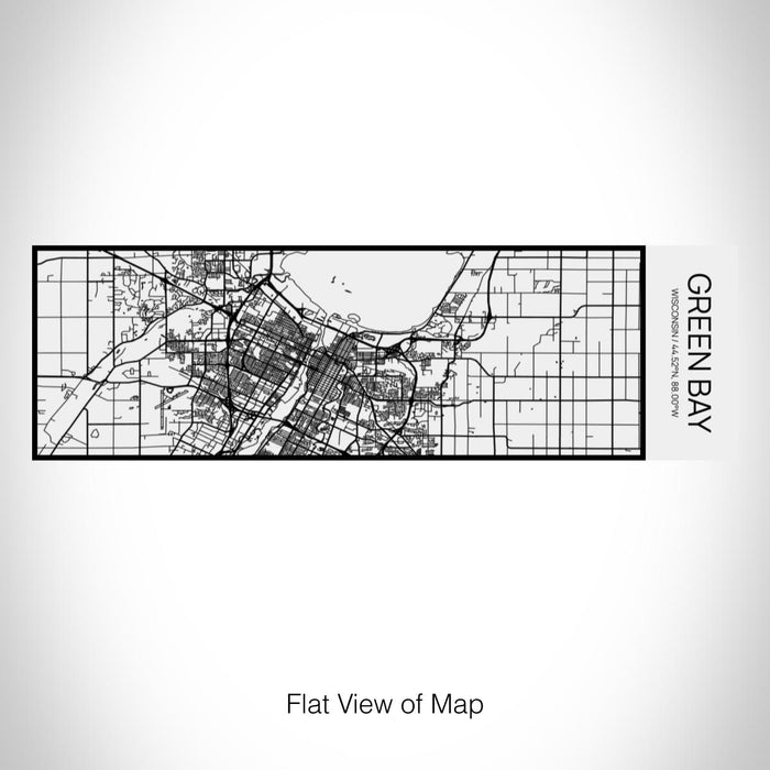 Rendered View of Green Bay Wisconsin Map on 10oz Stainless Steel Insulated Cup in Matte White with Sliding Lid