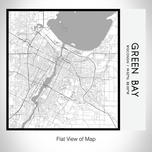 Rendered View of Green Bay Wisconsin Map on 17oz Stainless Steel Insulated Tumbler in Classic Map Style