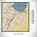 Rendered View of Green Bay Wisconsin Map on 17oz Stainless Steel Insulated Tumbler in Woodblock Map Style