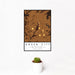 12x18 Green City Missouri Map Print Portrait Orientation in Ember Style With Small Cactus Plant in White Planter