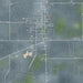 Green City Missouri Map Print in Afternoon Style Zoomed In Close Up Showing Details