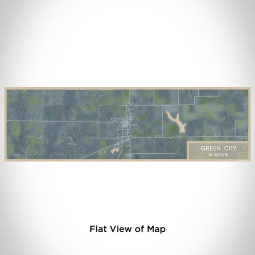 Flat View of Map Custom Green City Missouri Map Enamel Mug in Afternoon