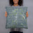 Person holding 18x18 Custom Green City Missouri Map Throw Pillow in Afternoon