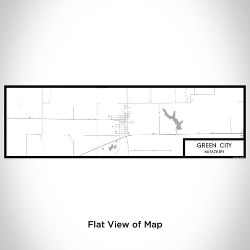 Flat View of Map Custom Green City Missouri Map Enamel Mug in Classic