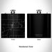 Rendered View of Green City Missouri Map Engraving on 6oz Stainless Steel Flask in Black