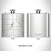 Rendered View of Green City Missouri Map Engraving on 6oz Stainless Steel Flask