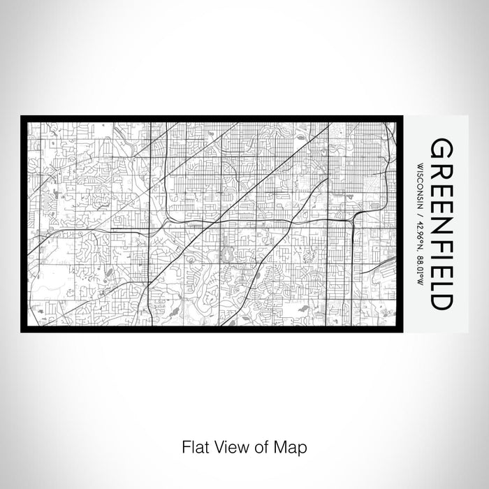 Rendered View of Greenfield Wisconsin Map on 17oz Stainless Steel Insulated Bottle with printed classic style map