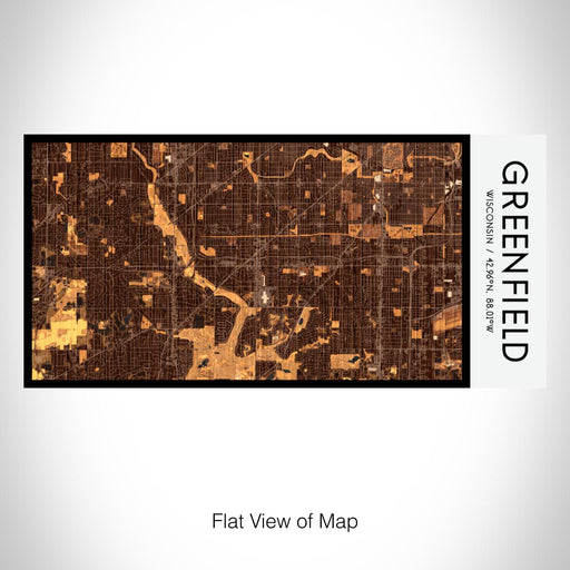 Rendered View of Greenfield Wisconsin Map on 17oz Stainless Steel Insulated Bottle with printed ember style map
