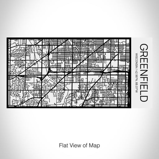 Rendered View of Greenfield Wisconsin Map on 17oz Stainless Steel Insulated Cola Bottle in Stainless in Matte White