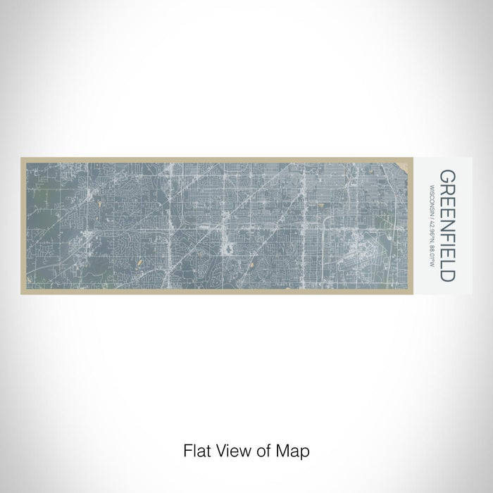 Rendered View of Greenfield Wisconsin Map on 10oz Stainless Steel Insulated Cup in Afternoon with Sliding Lid