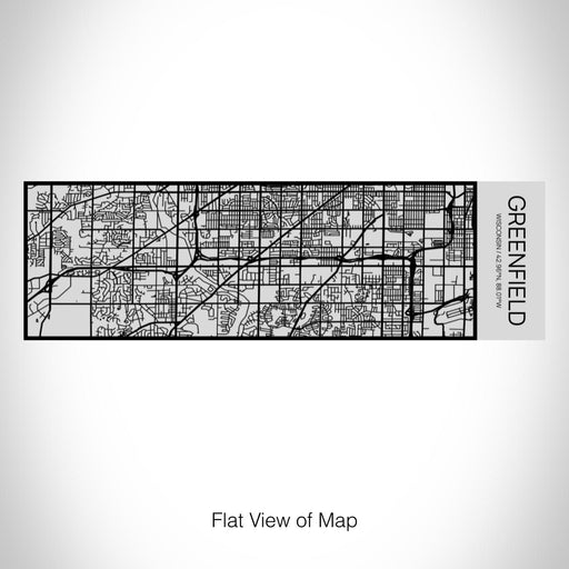 Rendered View of Greenfield Wisconsin Map on 10oz Stainless Steel Insulated Cup with Sipping Lid