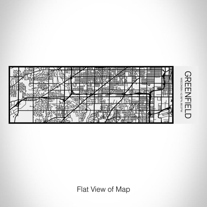Rendered View of Greenfield Wisconsin Map on 10oz Stainless Steel Insulated Cup in Matte White with Sliding Lid