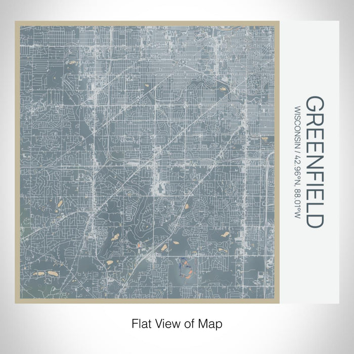 Rendered View of Greenfield Wisconsin Map on 17oz Stainless Steel Insulated Tumbler in Afternoon Map Style