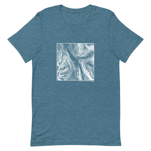 Green River Lakes Wyoming Topographic  Map Unisex T-Shirt with City inscription in Heather Teal