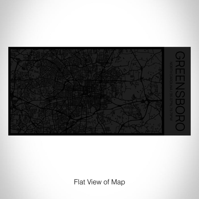 Rendered View of Greensboro North Carolina Map on 17oz Stainless Steel Insulated Cola Bottle in Stainless in Matte Black