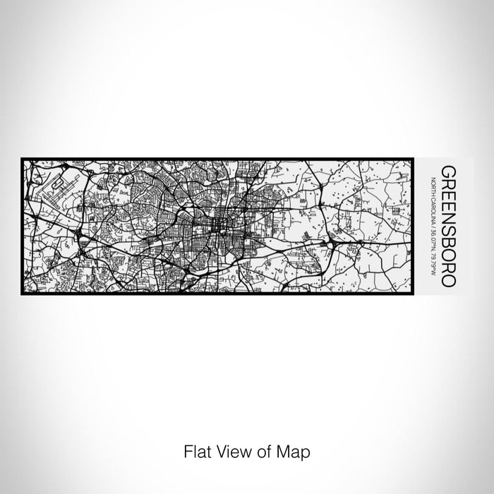 Rendered View of Greensboro North Carolina Map on 10oz Stainless Steel Insulated Cup in Matte White with Sliding Lid