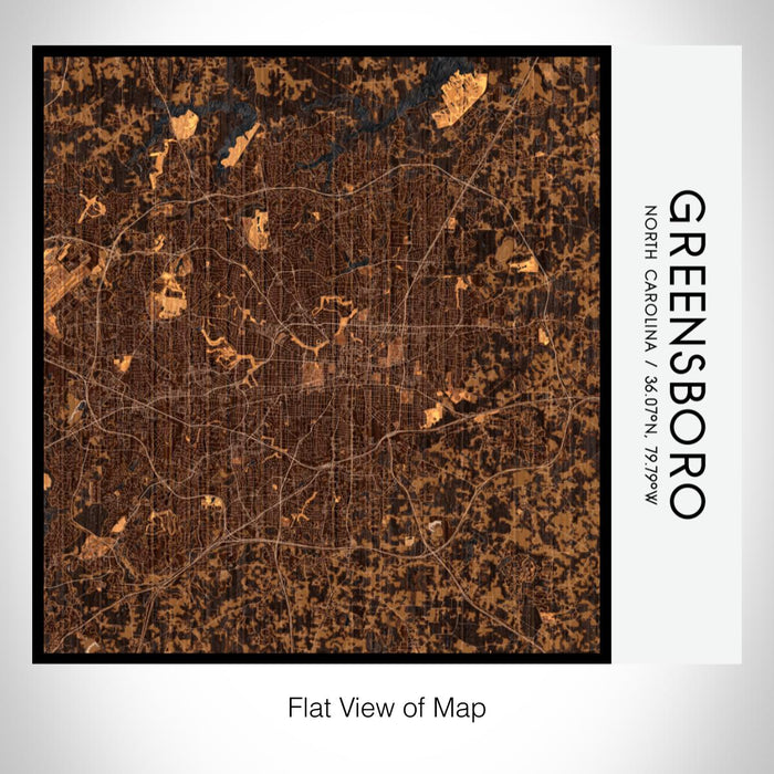 Rendered View of Greensboro North Carolina Map on 17oz Stainless Steel Insulated Tumbler in Ember Map Style