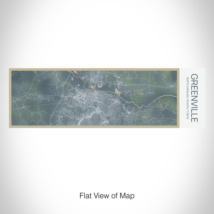 Rendered View of Greenville North Carolina Map on 10oz Stainless Steel Insulated Cup in Afternoon with Sliding Lid