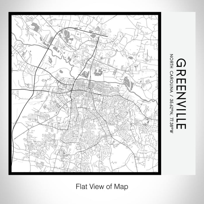 Rendered View of Greenville North Carolina Map on 17oz Stainless Steel Insulated Tumbler in Classic Map Style