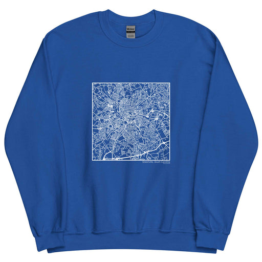 Greenville South Carolina  Map Unisex Crewneck Sweater with City inscription in Royal Blue