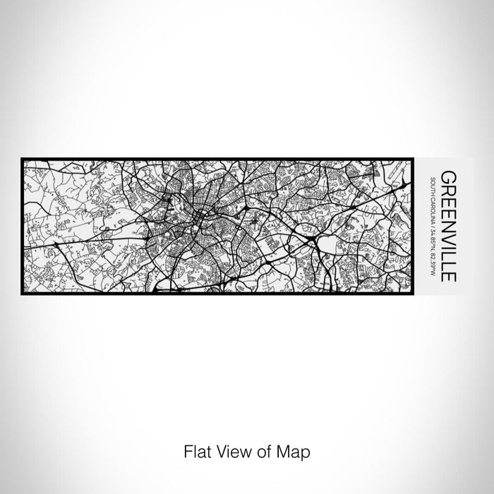 Rendered View of Greenville South Carolina Map on 10oz Stainless Steel Insulated Cup in Matte White with Sliding Lid