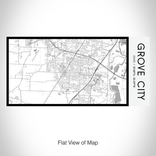Rendered View of Grove City Ohio Map on 17oz Stainless Steel Insulated Bottle with printed classic style map
