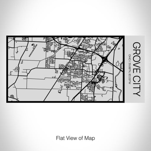 Rendered View of Grove City Ohio Map on 17oz Stainless Steel Insulated Cola Bottle in Stainless