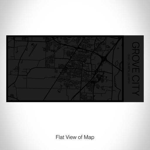 Rendered View of Grove City Ohio Map on 17oz Stainless Steel Insulated Cola Bottle in Stainless in Matte Black