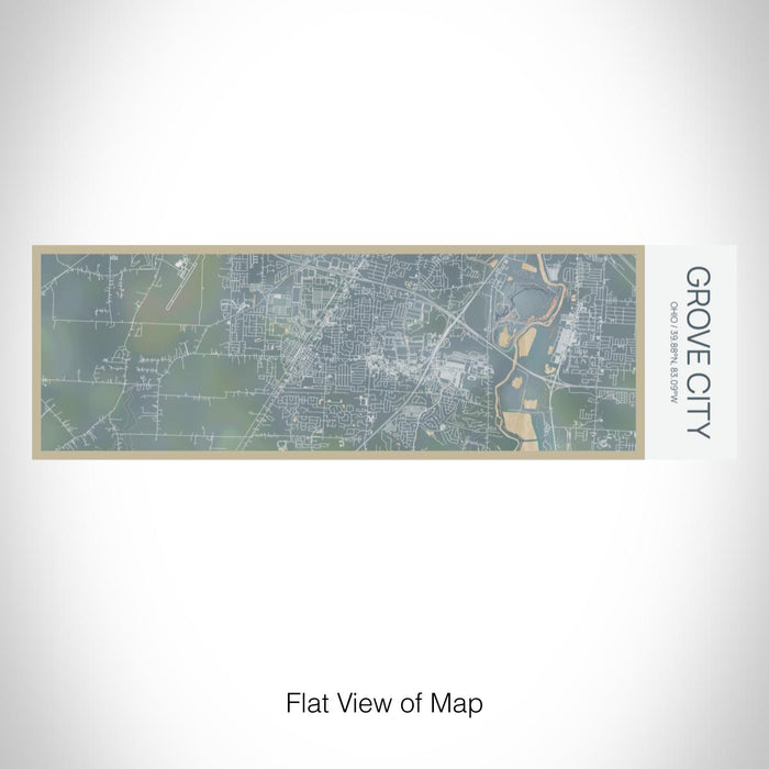Rendered View of Grove City Ohio Map on 10oz Stainless Steel Insulated Cup in Afternoon with Sliding Lid