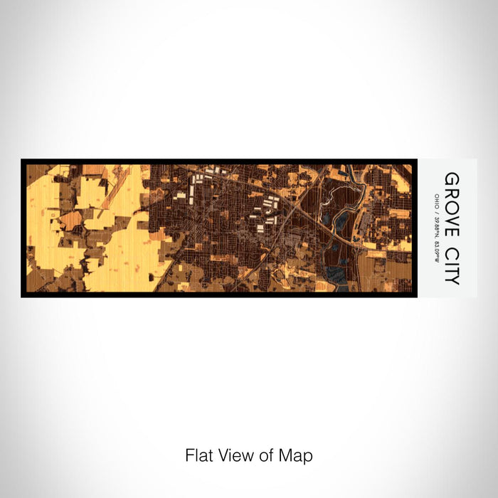 Rendered View of Grove City Ohio Map on 10oz Stainless Steel Insulated Cup in Ember with Sliding Lid